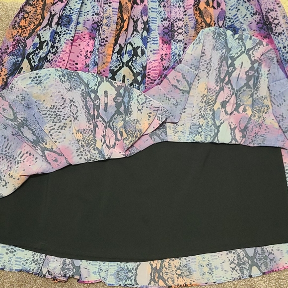 Bar III Python Pleated Midi Skirt XS - Picture 5 of 6